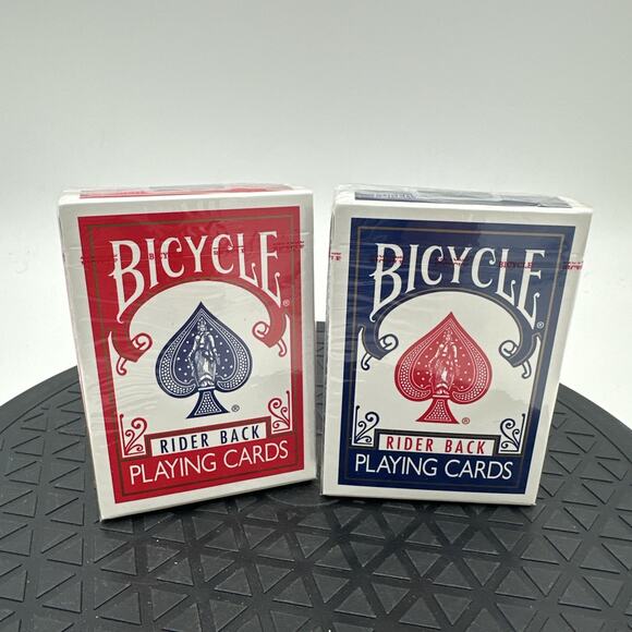 Bicycle Playing Cards Rider Back Poker Deck Red & Blue New - Picture 1 of 2